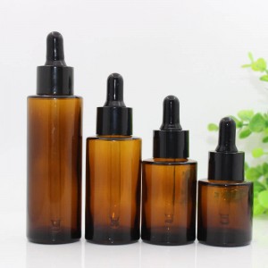 20ml 40ml 60ml Brown Glass Bottle with Pipette Dropper