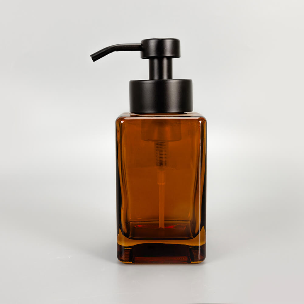 amber soap dispenser