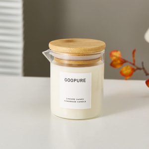 Spa Massage Candle Glass Jar with Pour Spout