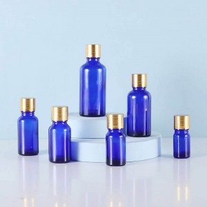 cobalt blue dropper bottle