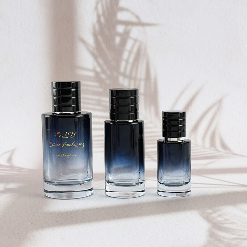 Botellas de cristal redondas clásicas del perfume de la pendiente 25ml 50ml 100ml