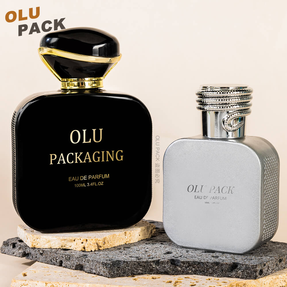 Luxury 30/50/100ml Square Clear Glass Parfum Bottle