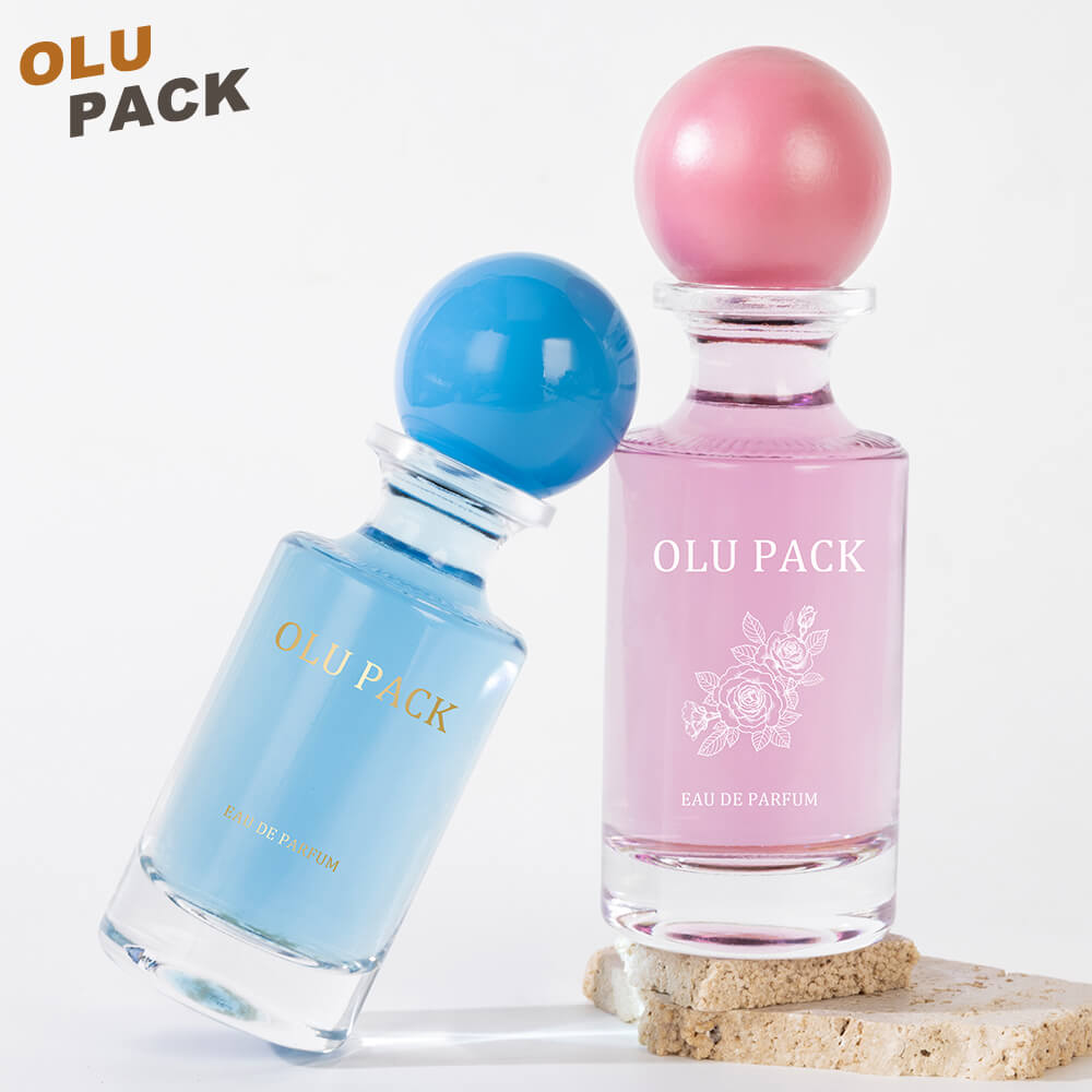 30/50/100ml Cylinder Clear Glass Perfume Bottle with Ball Cap