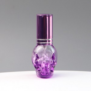 Colored 8ml Skull Parfume Bottle Mini Glass Sprayer Bottle