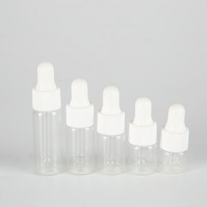 China Wholesale Types Of Glass Vials Supplier – 
 1ML 2ML 3ML Transparent Glass Dropper Vials for Cosmetic – Nayi