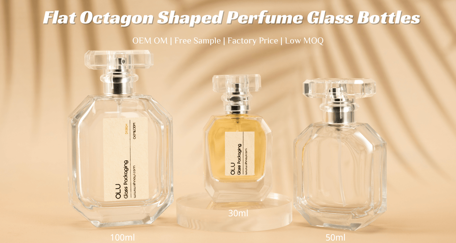 flat octagon perfume bottle