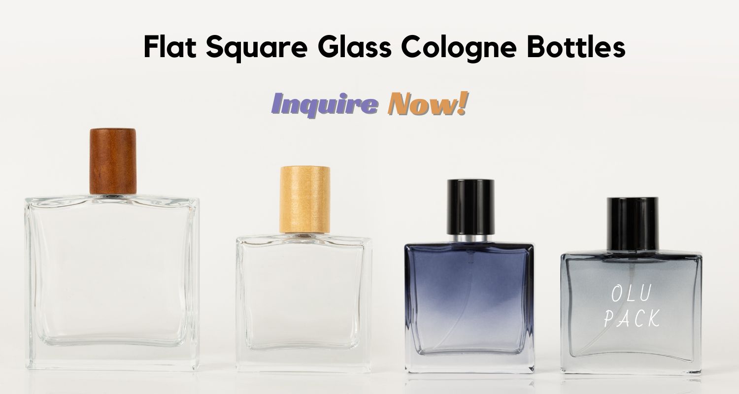 flat square perfume bottle