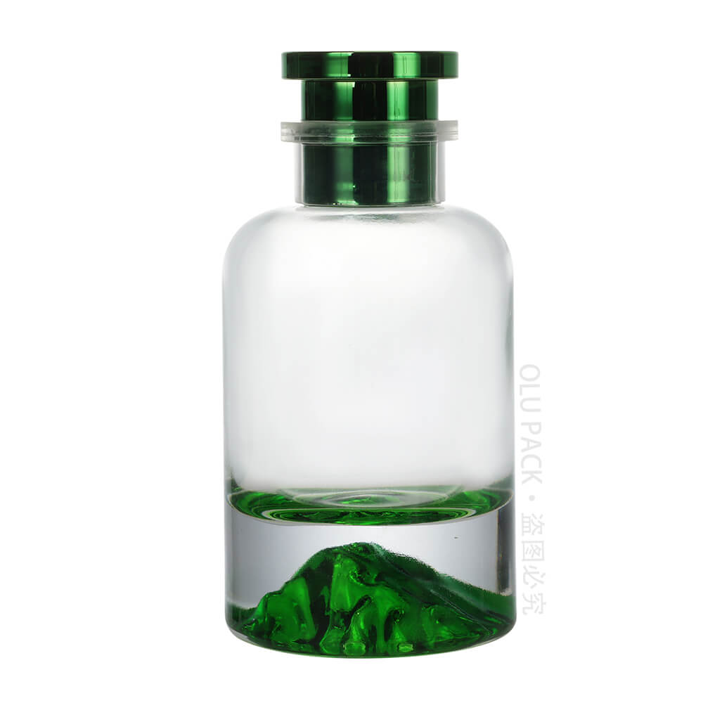 green perfume bottle