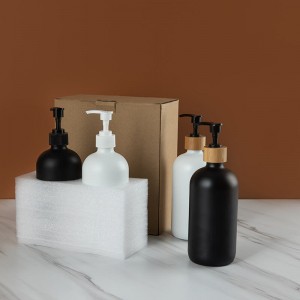 Foam Carton Box Boston Soap Glass Pump Bottle