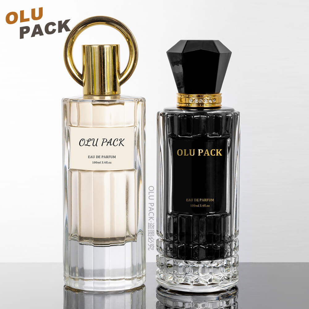 100ml Wholesale Cylinder Glass Perfume Bottle with Metal Caps