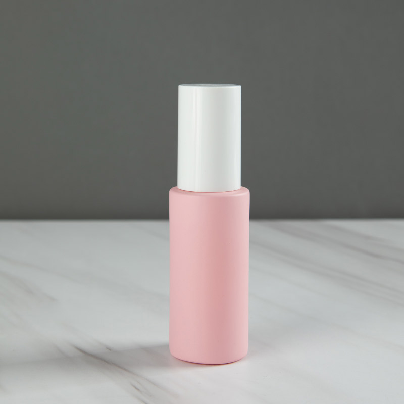 pink esential oil bottle