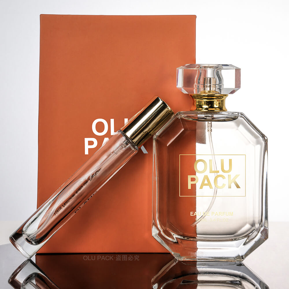 Polygon Luxury Clear Thick Bottom Glass Perfume Bottle