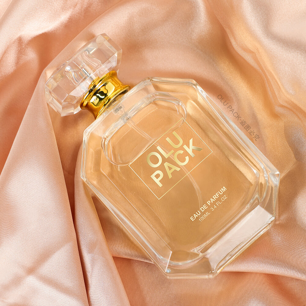 【未使用】LOGO BOTTLE Perfume 2021 polygon w Polygon Luxury Clear Thick Bottom Glass Perfume Bottle
