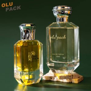 Polygonal Flat Thick Bottom Glass Perfume Bottle