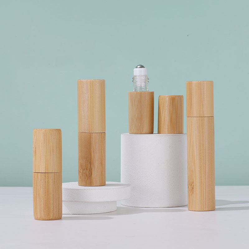 5ml 10ml Bamboo Roll-On Glass Bottle for Lip Oil Gloss