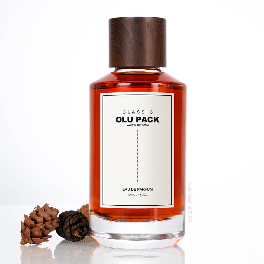 Slanted Shoulder Cylinder Clear Perfume Bottle