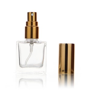 Electroplate Spray Mini 10ml Square Glass Perfume Atomizer Bottle