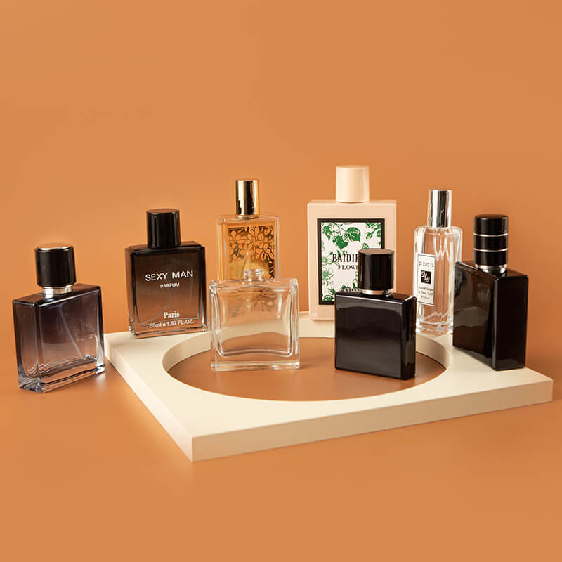 square perfume bnottles