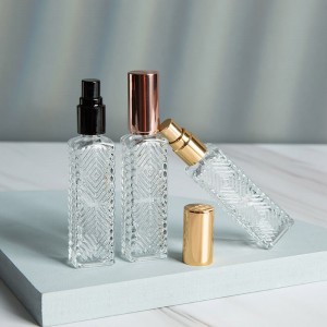 10ml Perfume Atomizer Mini Square Travel Glass Spray Bottle