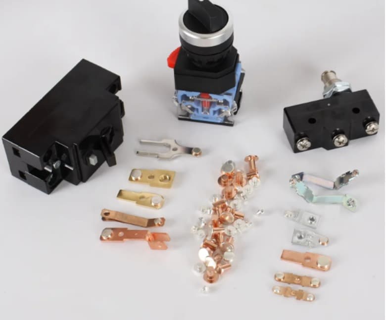 Different functions of contact materials with different characteristics