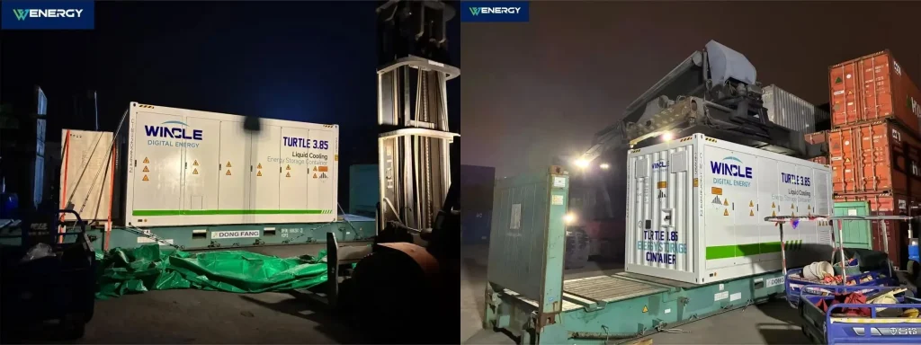 Wenergy integrated solar-storage-charging system showcasing modular and efficient design.