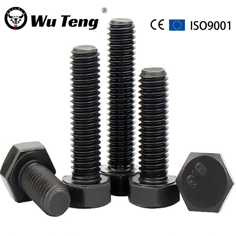 DIN931 Black Grade 8.8 10.9 12.9 Hex Bolt M48 M46 M14 1.75 10Mm 40Mm 45Mm Hex Head Bolts With Half Thread