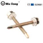 Hexagon head colored Zinc drill tail screw