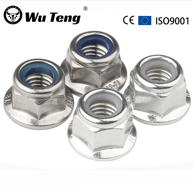 M3 M4 M5 M6 M8 M10 M12 M14 M16 DIN6926 Stainless Steel 304 Nylock Nut Flange Nylon Insert Locking Nuts