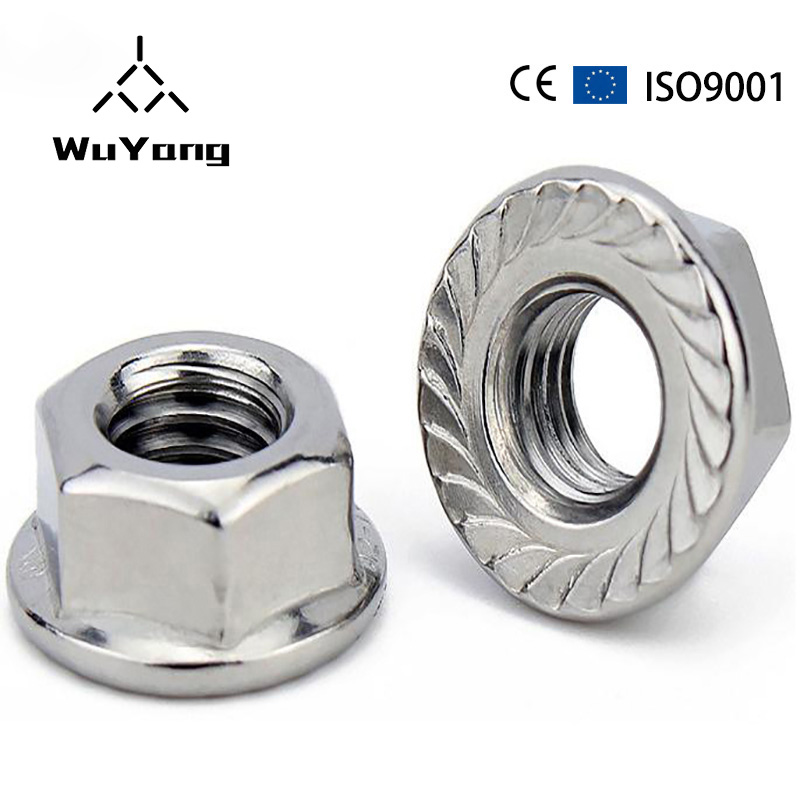 High Quality Galvanized Steel Flange Nuts Fasteners with Polished Finish for Automotive Mining & Heavy Industries