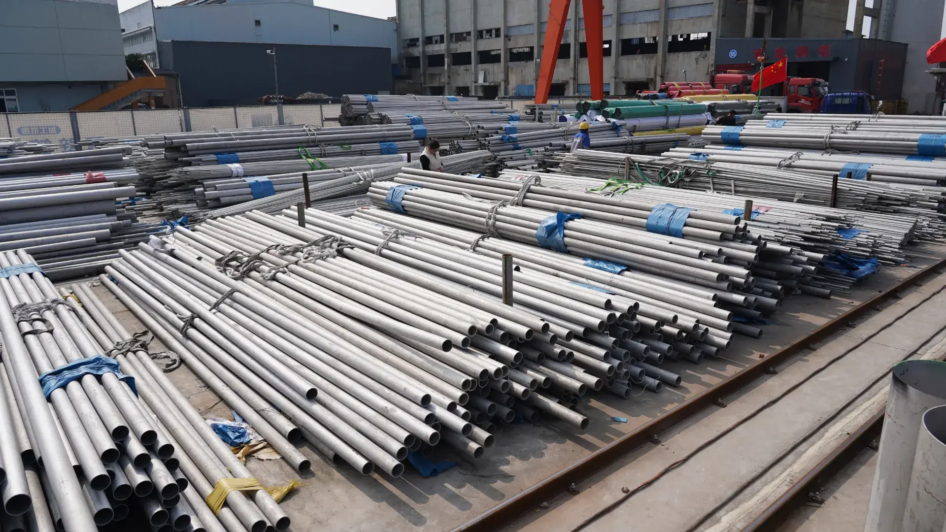 Xingbo stainless steel warehouse area display