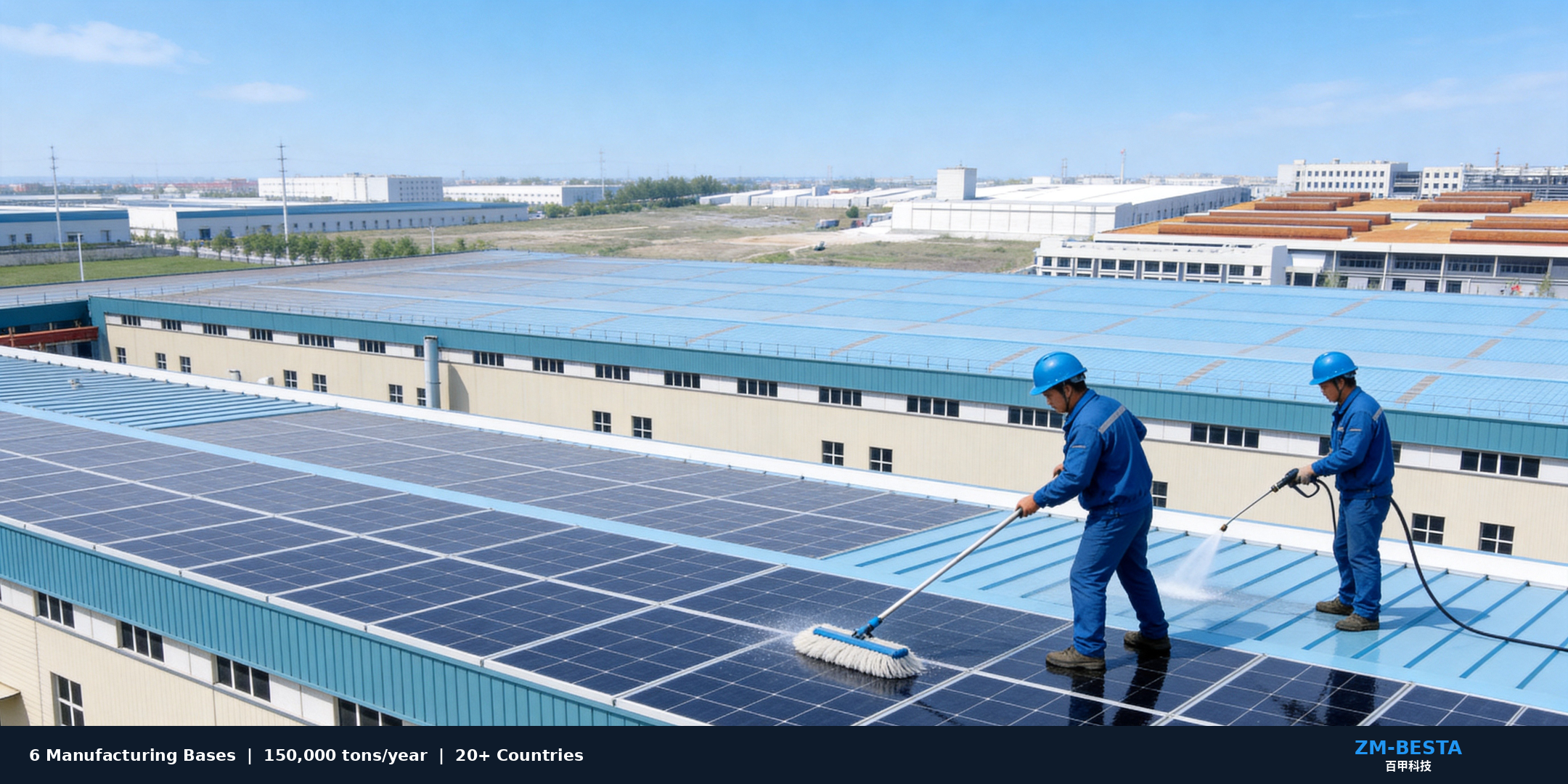 BIPV cleaning operation