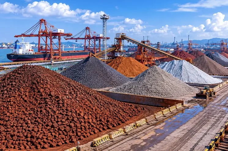 The bulk commodity business mainly includes coal, iron ore, quartz sand ore, and kaolin ore.
