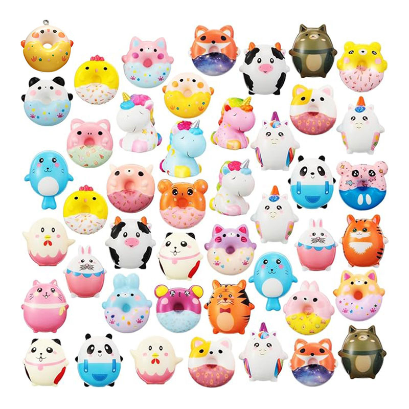 kawaii Mini pu Foam doll keychain Surprise egg stuffing