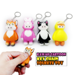 Cartoon Characters Pu Foam Stress Keychain Toy（FZZ265） - Xuzhou Jixingcheng Crafts Co., Ltd.