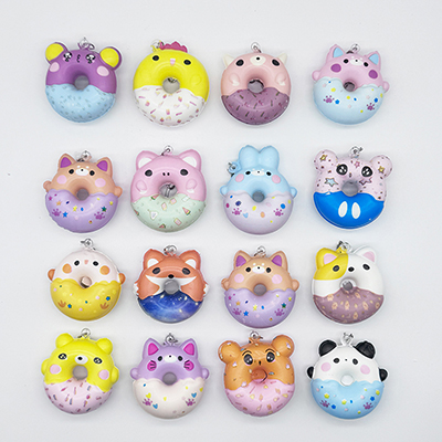 16 kinds of cartoon animal donut squeeze toys（FZZ195）