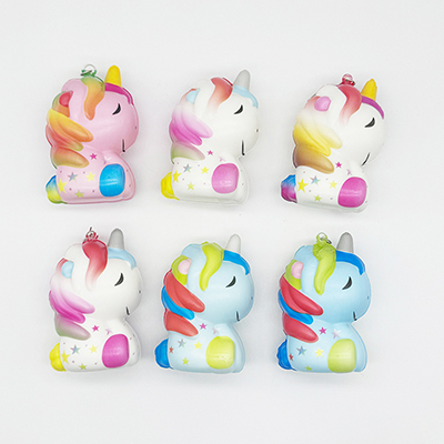 Cute Glitzy squeeze toy unicorn（FZZ194）