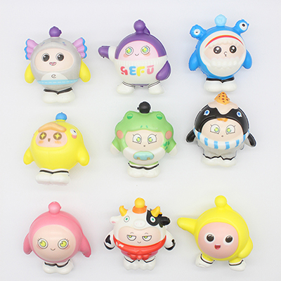 9 cartoon egg squeeze toys（JJB001）