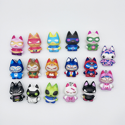 Cartoon mini cat pendant squeeze toy（FZZ210）