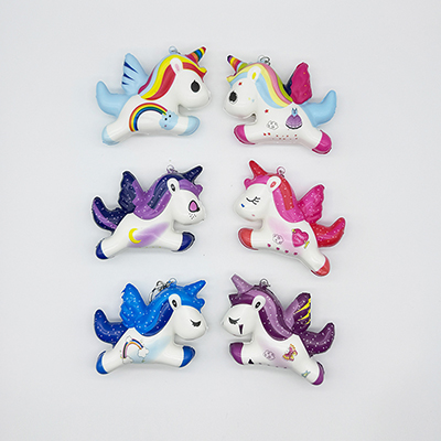 Colorful full print squeeze toy Pegasus（FZZ214）