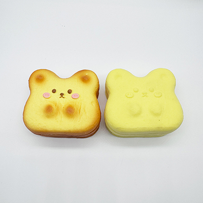 Cute bear toast squeeze toy（FZZ233）