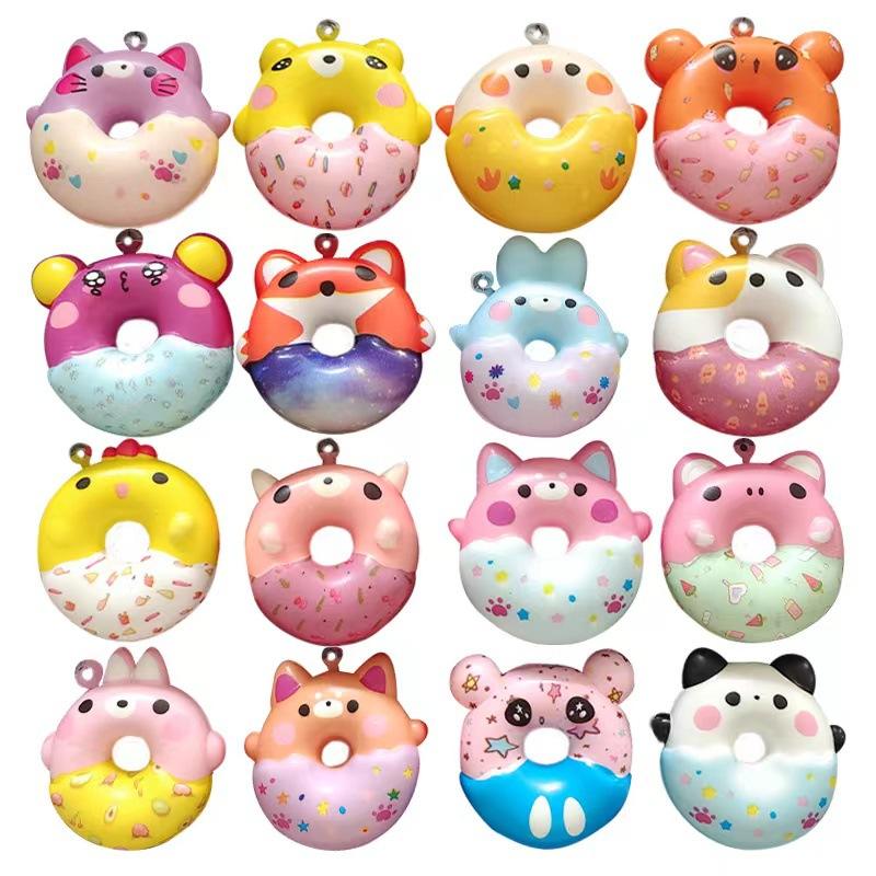 16 kinds of cartoon animal donut squeeze toys（FZZ195）