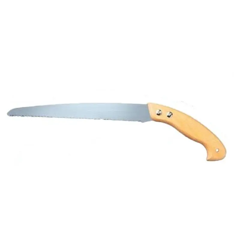 Fruit tree saw with wooden handle