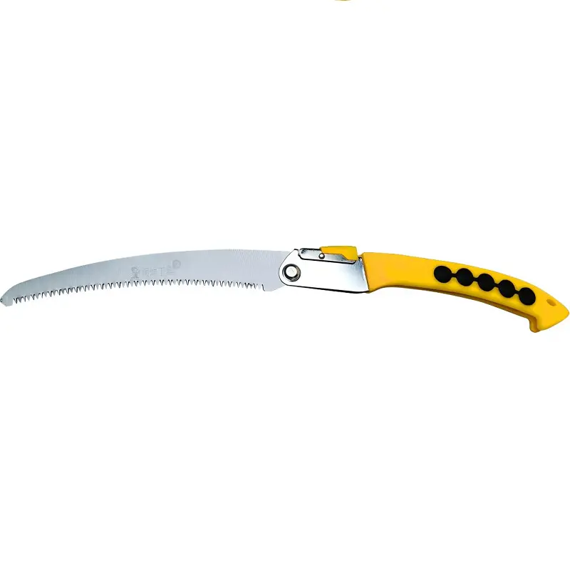 Yellow handle folding saw