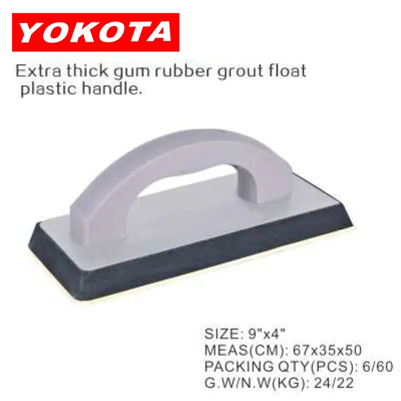 Extra thick gum rubber grout float plastic handle