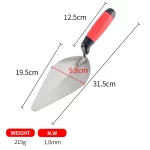 Bricklaying Knife With Red And Black Plastic Handle | Hengtian