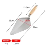 Bricklaying Knife With Wooden Handle And Large Pointed Tip | Hengtian