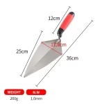 Red And Black Plastic Handle Pointed Bricklaying Knife | Hengtian