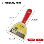 5-inch Red Wooden Handle Putty Knife | Hengtian