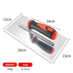 Red And Black Plastic Handle Stainless Steel Trowel | Hengtian