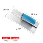 Yokota Blue Plastic Handle Bar Serrated Trowel | Hengtian